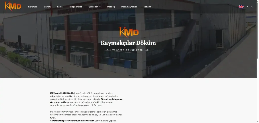 Kaymakçılar döküm web sitesinin yeni yüzü